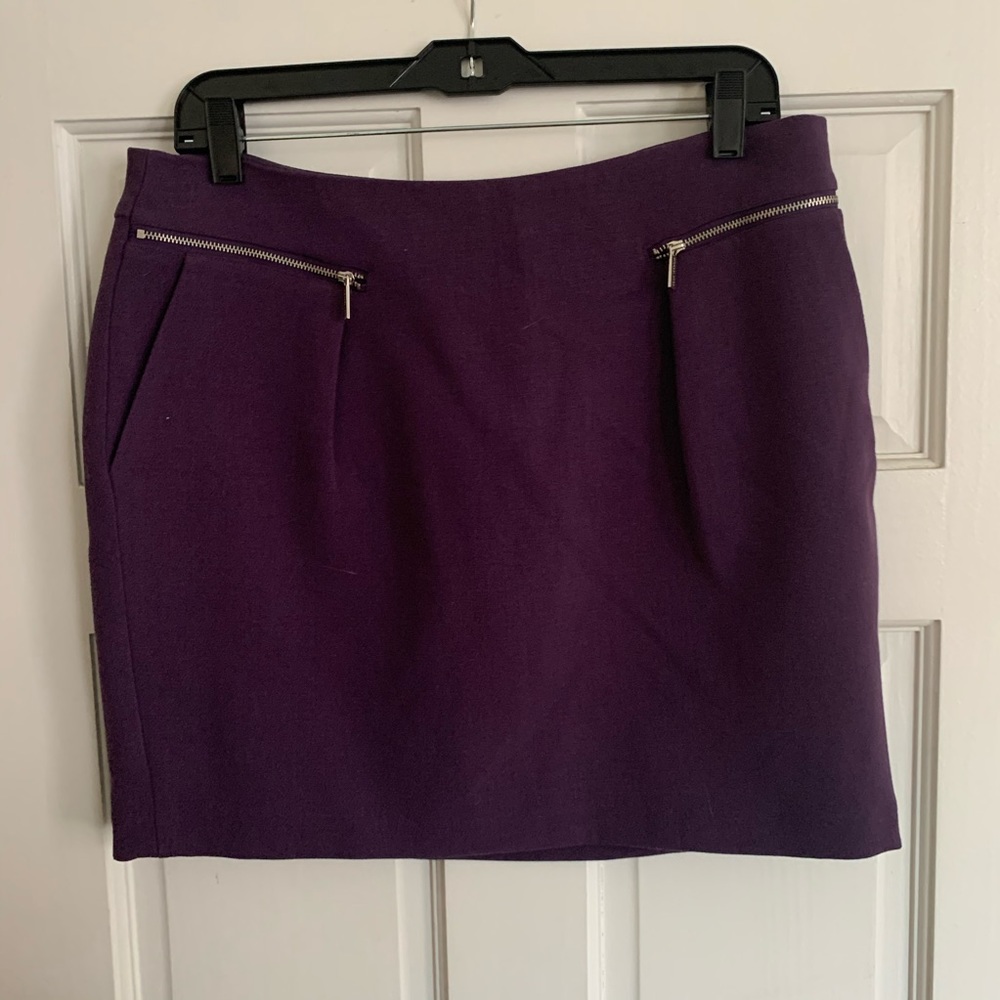 Purple MICHAEL Michael Kors Office Mini Skirt